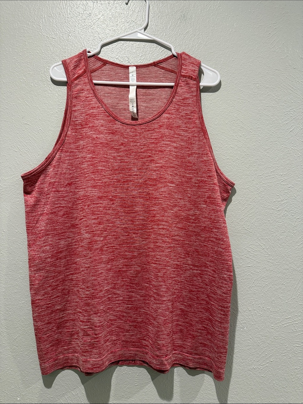 Lululemon Red Heathered Tank Top. PTP 21-23”. Length 28”